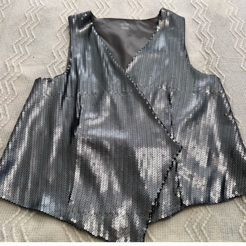a.n.a Metallic Sleeveless Vest